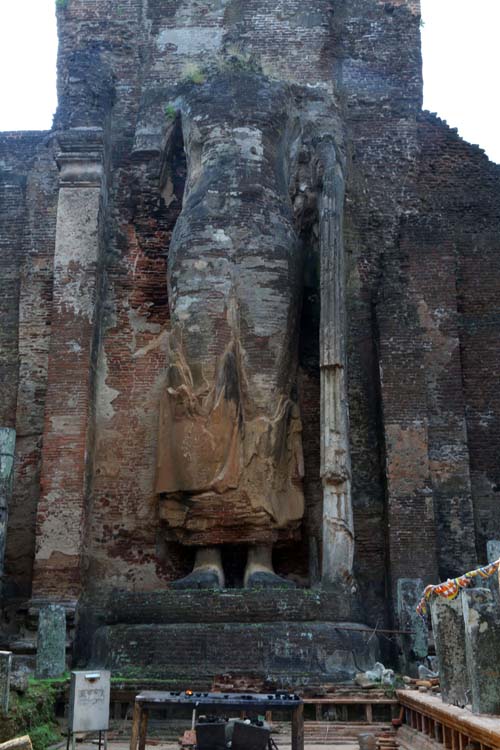 Statue Of Buddha Made Using Bricks